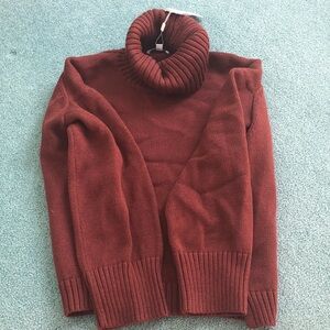 Elegant Rust Turtleneck Sweater